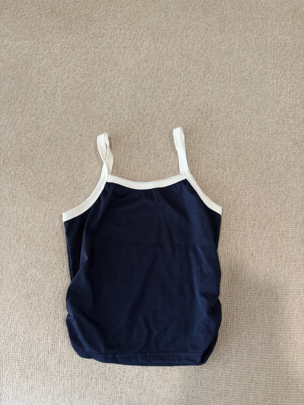 SHEIN Navy Tank Top with White Trim
